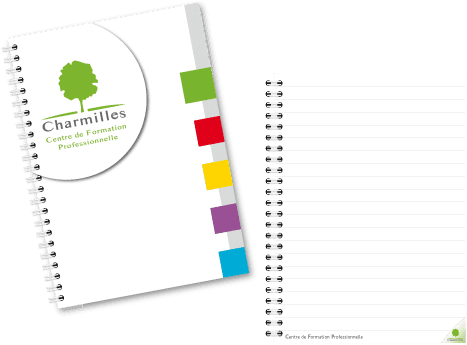 Cahier personnalisé pas cher entièrement personnalisable